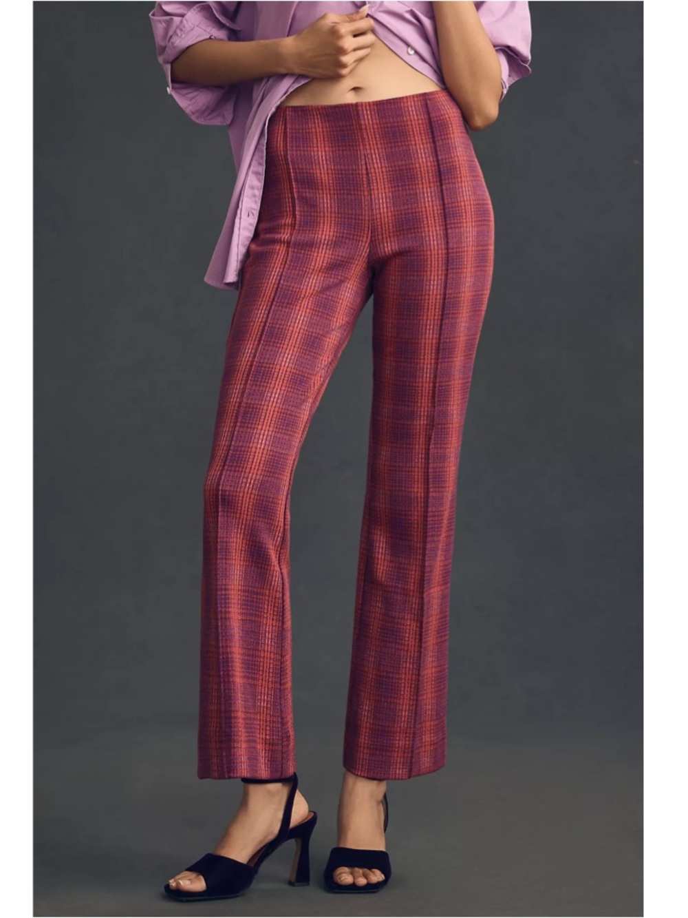 NWT Maeve by Anthropologie The Margot Kick-Flare Cropped Pull-On Pants Sz Small